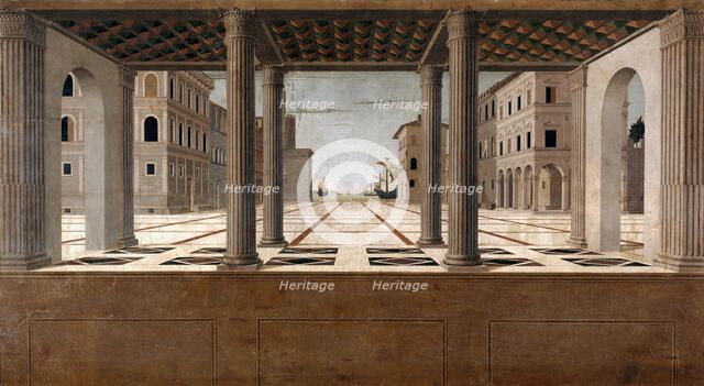 Architectural Veduta, c. 1490. Artist: Giorgio Martini, Francesco di (1439-1501)