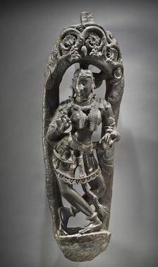 Architectural Bracket in the Form of a Celestial Cymbalist (image 1 of 4), c.1100. Creator: Unknown