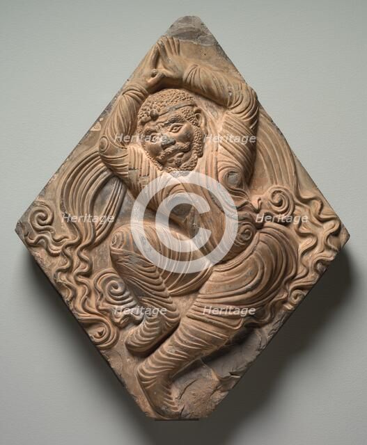 Architectural Brick with Dancer in Relief, before 870. Creator: Unknown.