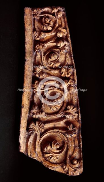 Architectural cast: medieval stiff leaf ornament, c19th century? Creator: Unknown.