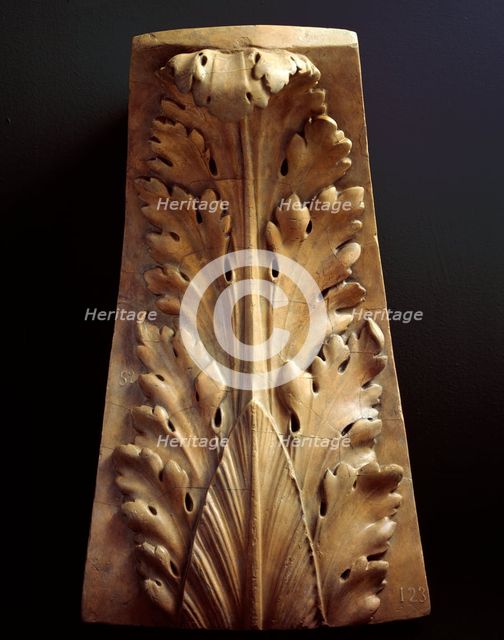 Architectural cast: acanthus leaf bracket, c19th century? Creator: Unknown.