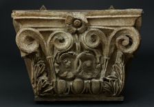 Architectural cast: Corinthian pilaster capital. Creator: Unknown