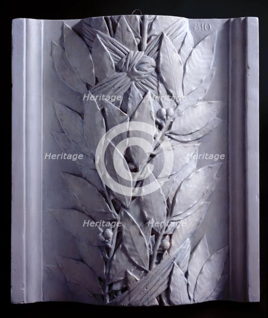 Architectural cast: pulvinated laurel-leaf frieze, c19th century? Creator: Unknown.