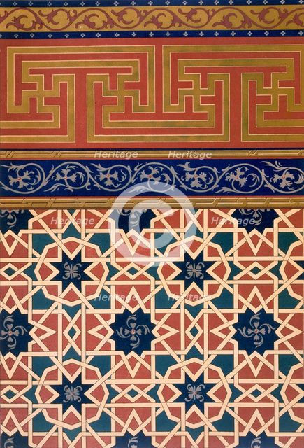 Architectural Decoration, mosaic work, including border, pub.1883. Creator: N. Simakoff (fl.1880).