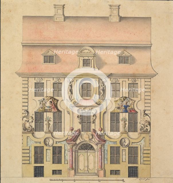 Architectural Design for a Façade, 1739-69. Creator: Ferenc Speth.