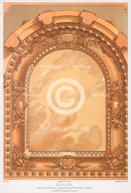 Architectural detail, 19th century.Artist: F Durin