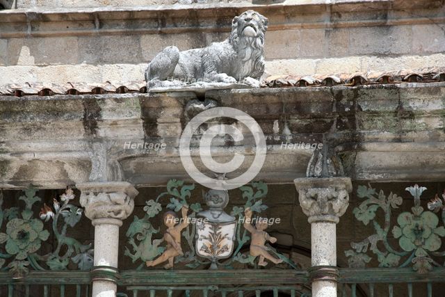 Architectural detail, Coimbras Chapel, Braga, Portugal, 2009. Creator: Samuel Magal.
