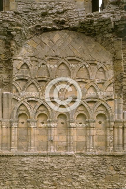 Architectural detail at Wenlock Priory, Much Wenlock, Shropshire, 1998. Artist: J Bailey