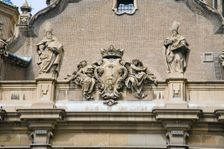 Architectural detail, Basilica of Our Lady of the Pillar, Zaragoza, Spain, 2007. Creator: Samuel Magal