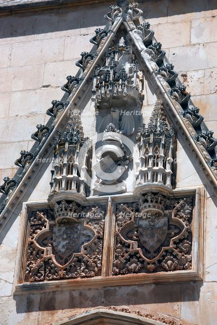 Architectural detail, Monastery of Batalha, Batalha, Portugal, 2009.  Creator: Samuel Magal.