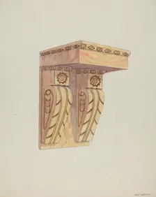 Architectural Detail (Wall Bracket), 1937. Creator: Dana Bartlett