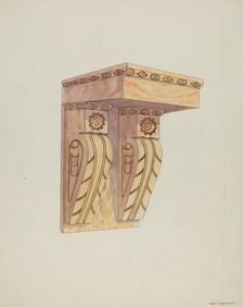 Architectural Detail (Wall Bracket), 1937. Creator: Dana Bartlett