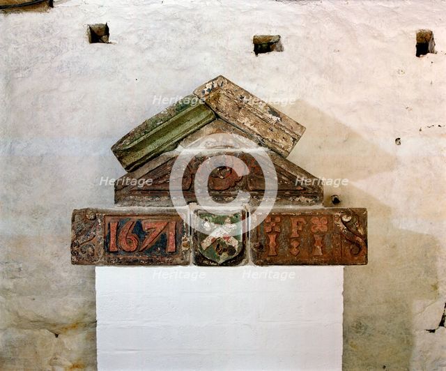 Architectural details from the demolished Red Lion Hotel, Truro, Cornwall, 2000. Artist: JO Davies