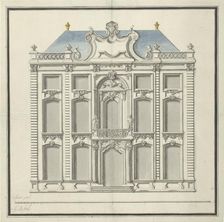 Architectural drawing, design for a house, 1752-1767. Creator: Joseph Massol