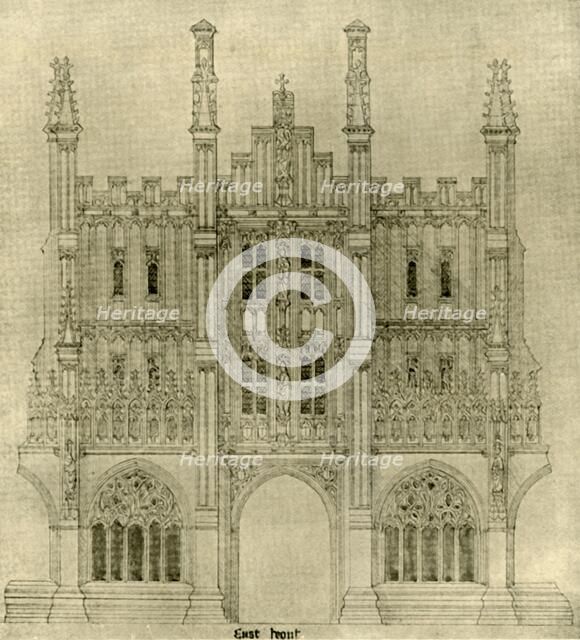 Architectural drawing: East front, 1833-1834, (1906).  Creator: AWN Pugin.