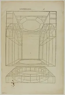 Architectural Drawing from Le livre d Architecture, plate 68 from Woodcuts from Books..., 1937. Creator: Sebastiano Serlio