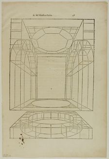 Architectural Drawing from Le livre d Architecture, plate 68 from Woodcuts from Books..., 1937. Creator: Sebastiano Serlio