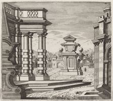 Architectural Fantasy with Portals and Monuments, before 1753. Creator: Giuseppe Antonio Landi