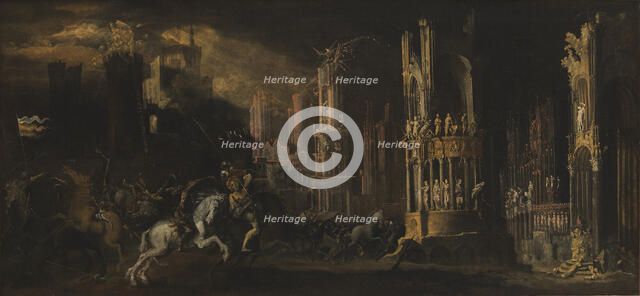 Architectural Fantasy with the Conversion of Saul (Saint Paul), 1620-1623. Creators: Francois de Nome, Didier Barra.