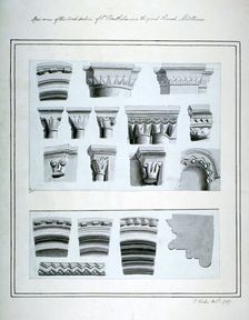 Architectural features in the Church of St Bartholomew-the-Great, Smithfield, City of London, 1789. Artist: Thomas Fisher