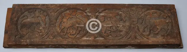 Architectural Fragment with Relief Carving, 5th-6th century. Creator: Unknown.