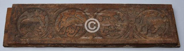 Architectural Fragment with Relief Carving, 5th-6th century. Creator: Unknown.
