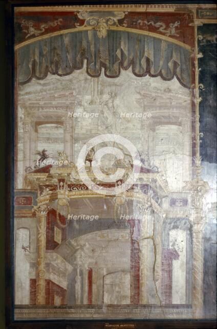 Architectural Fresco, Pompeii, c1st century. Creator: Unknown.