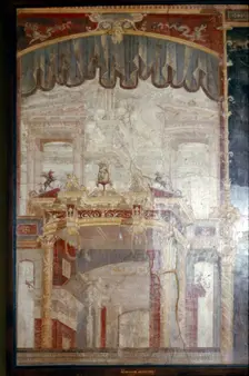 Architectural Fresco, Pompeii, c1st century. Creator: Unknown