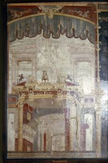 Architectural Fresco, Pompeii, c1st century. Creator: Unknown