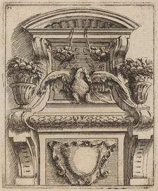 Architectural Motif with a Bird, c. 1690. Creator: Carlo Antonio Buffagnotti