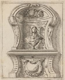 Architectural Motif with a Bust, c. 1690. Creator: Carlo Antonio Buffagnotti