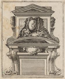 Architectural Motif with a Figure, c. 1690. Creator: Carlo Antonio Buffagnotti