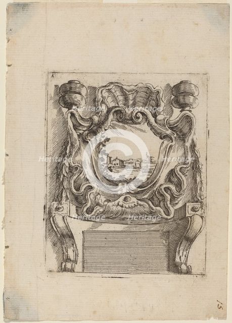 Architectural Motif with a Landscape, c. 1690. Creator: Carlo Antonio Buffagnotti.