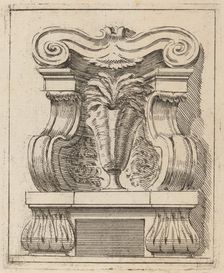 Architectural Motif with a Vase, c. 1690. Creator: Carlo Antonio Buffagnotti