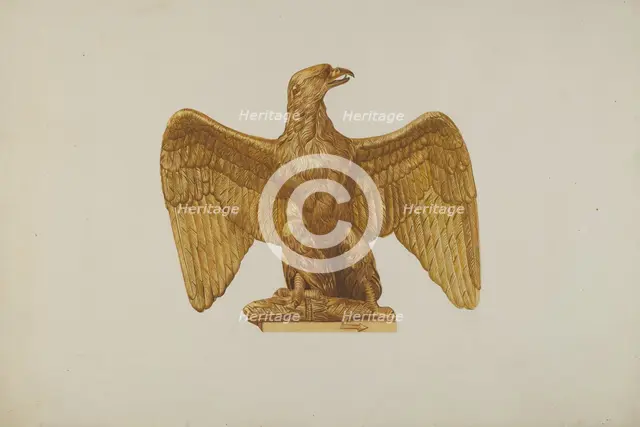 Architectural Ornament (Eagle), 1935/1942. Creator: Robert Pohle.