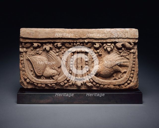 Architectural Panel with Parrots, 9th/10th century. Creator: Unknown.