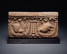 Architectural Panel with Parrots, 9th/10th century. Creator: Unknown