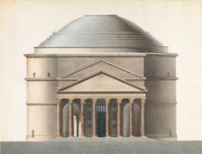 Architectural Project based on the Pantheon, ca. 1847. Creator: Ahlsned