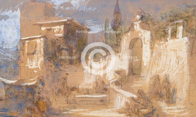 Architectural sketch, India, 1835-1875. Creator: Egron Sellif Lundgren.