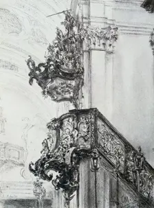 Architectural study (1830-1905?). Artist: Adolph Menzel