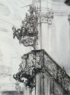 Architectural study (1830-1905?). Artist: Adolph Menzel