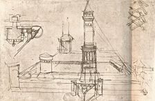 Architecture for castles, c1472-c1519 (1883). Artist: Leonardo da Vinci