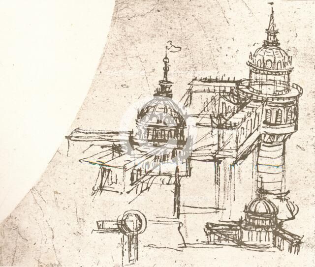 Architecture for castles, c1472-c1519 (1883). Artist: Leonardo da Vinci.