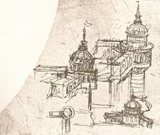 Architecture for castles, c1472-c1519 (1883). Artist: Leonardo da Vinci