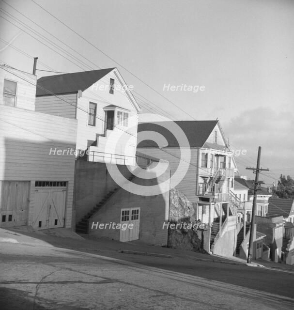 Architecture in the Potrero district, San Francisco, California, 1939. Creator: Dorothea Lange.