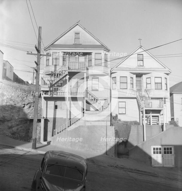 Architecture in the Potrero district, San Francisco, California, 1939. Creator: Dorothea Lange.