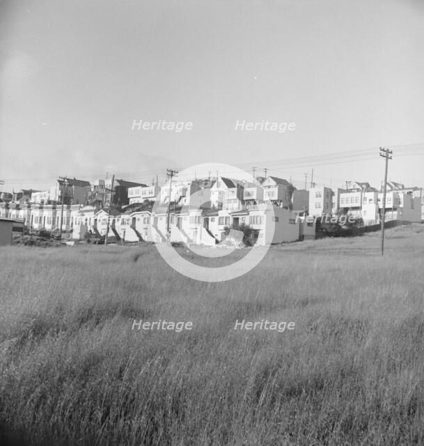 Architecture in the Potrero district, San Francisco, California, 1939. Creator: Dorothea Lange.