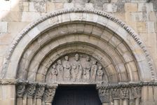 Archivolt with carvings over the doorway, Church of San Juan de Rabanera, Soria, Spain, 2007. Artist: Samuel Magal