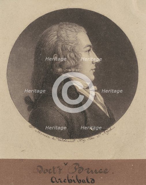 Archibald Bruce, 1796-1797. Creator: Charles Balthazar Julien Févret de Saint-Mémin.