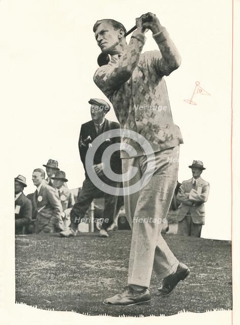 'Archie Compston approaches: I Have No Use For A Club Without Booth's', c1935 (1935).  Artist: Unknown.